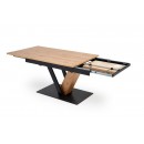 Стол обеденный HALMAR FANIS натуральный/черный 160-220/90